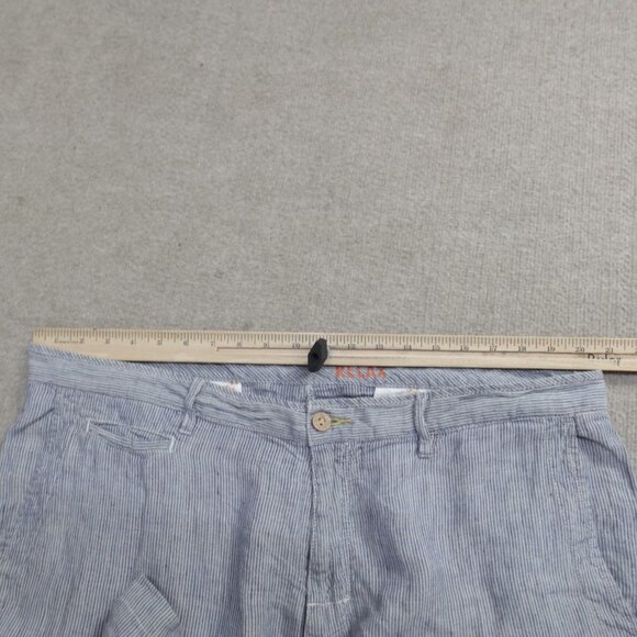 Tommy Bahama Shorts 40 Blue 100% Linen Hickory Striped 11" in - Picture 7 of 12